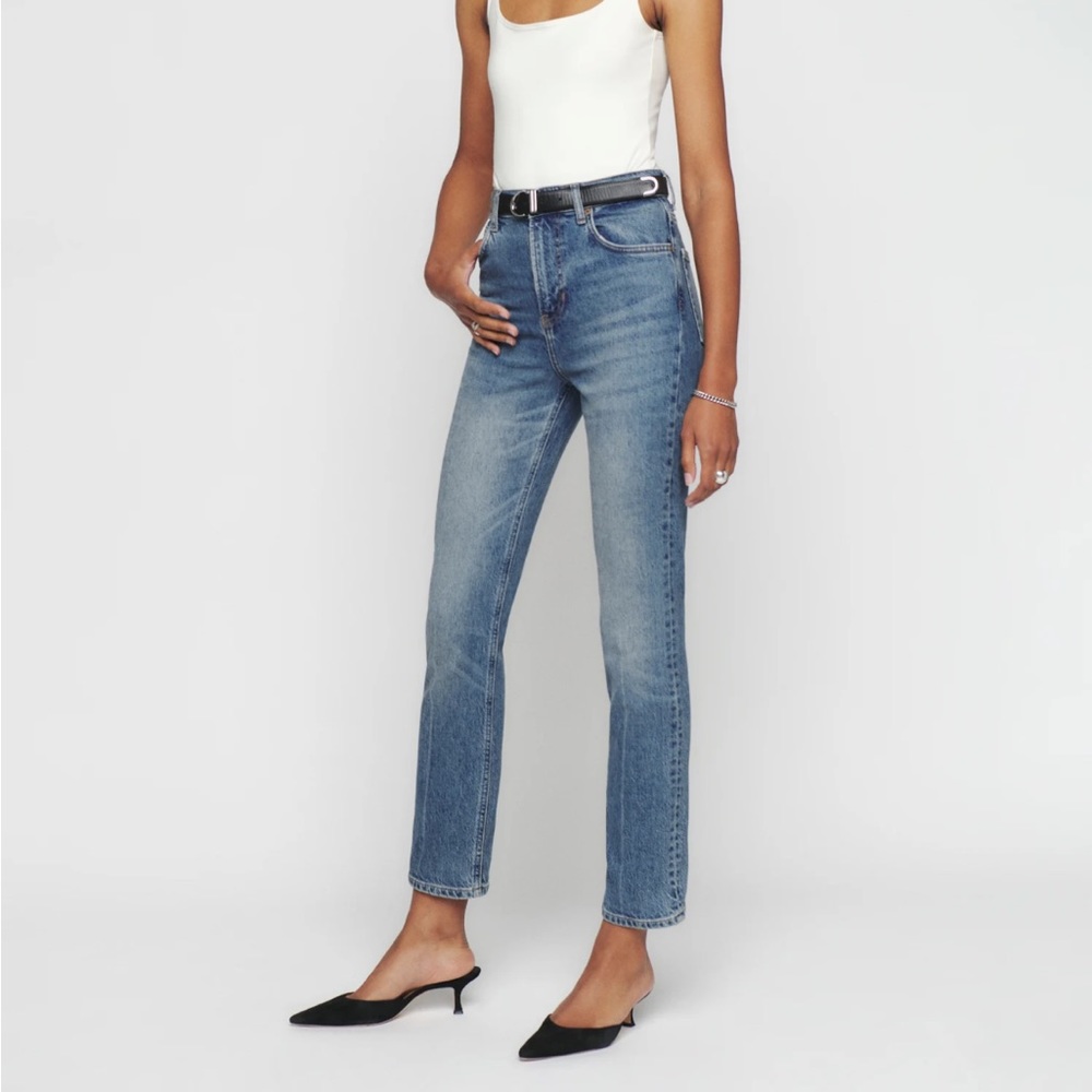 Reformation Liza Ultra High Rise Straight Jeans in Malta